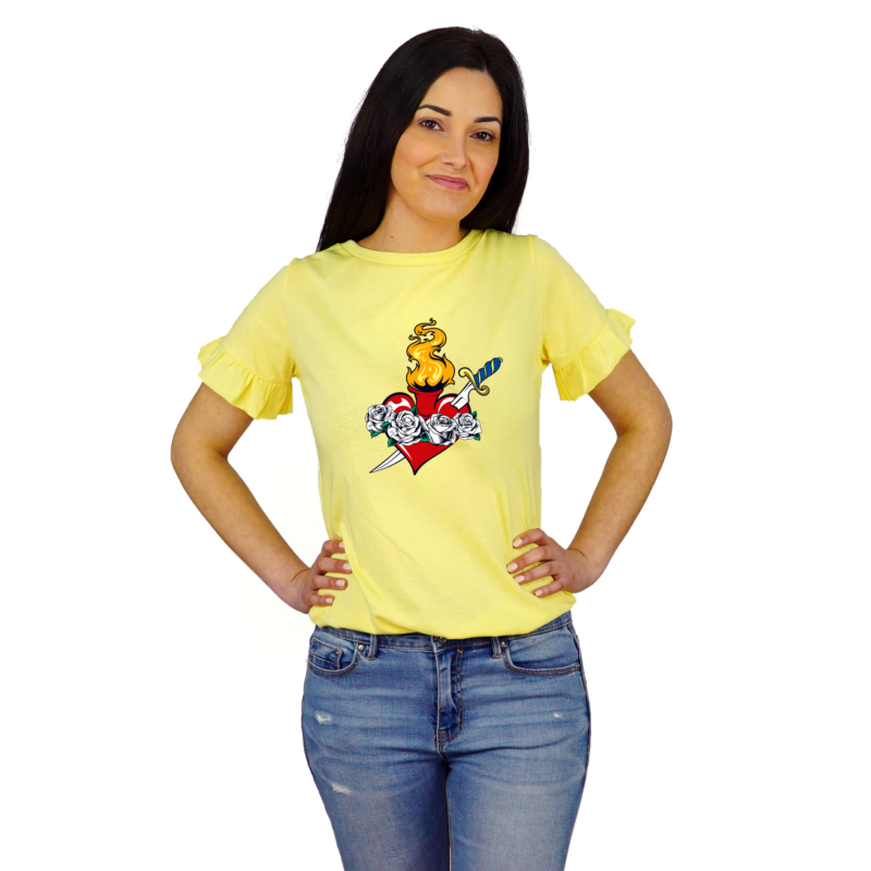 T-Shirt Donna Immacolate Heart Gialla