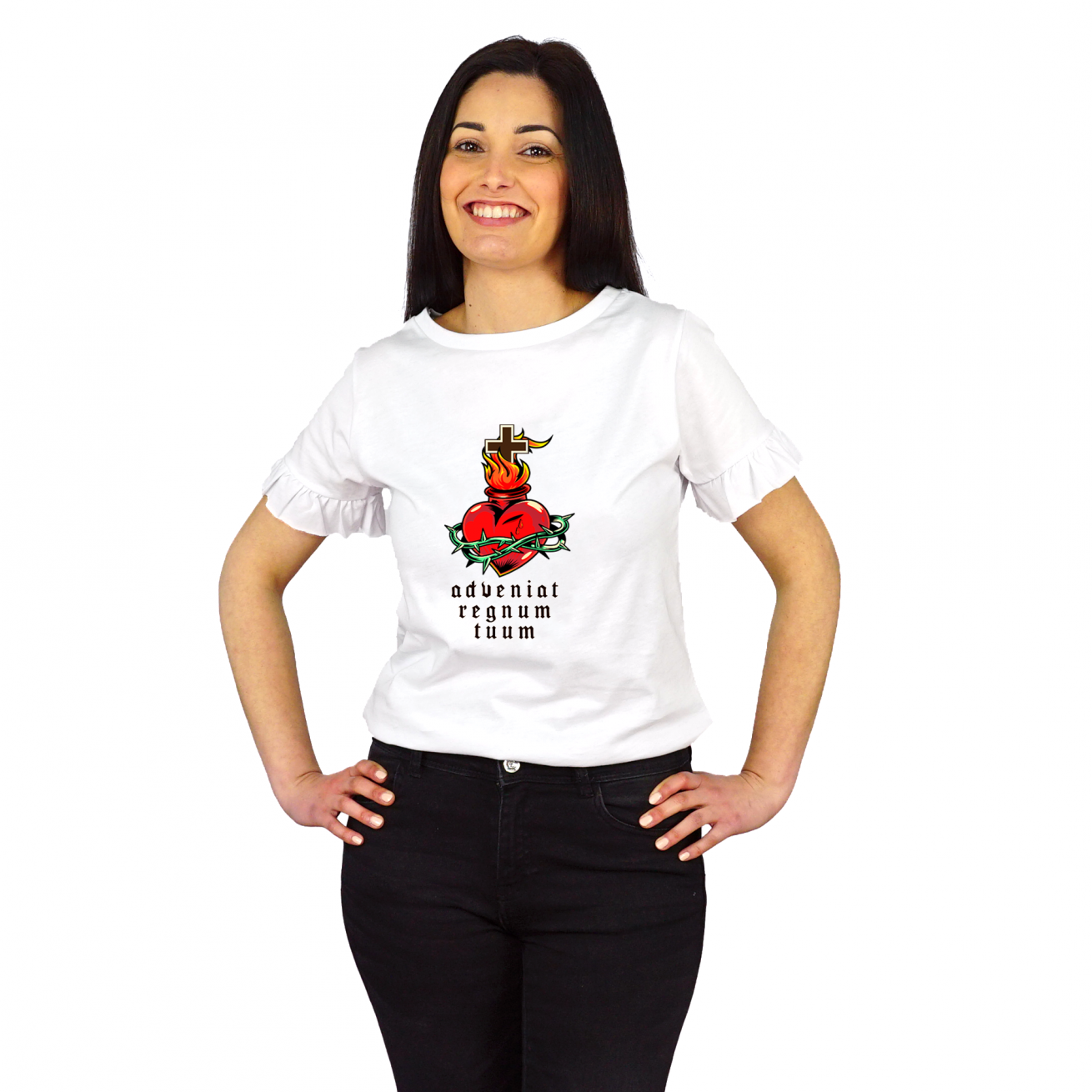 T-Shirt Donna Sacred Heart Bianca