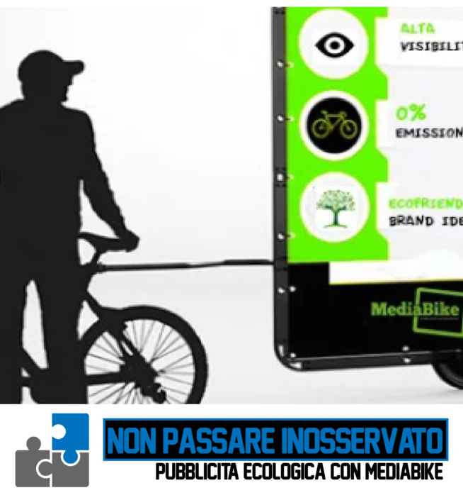 Campagna di Promozione con MediaBike Bicicletta Pubblicitaria Cagliari Sardegna